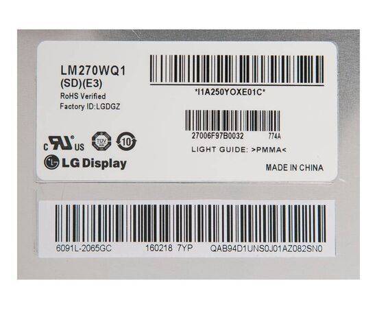 Матрица LM270WQ1 (SD)(E3) iMac 27 A1312 Mid 2011 / LG / класс C, изображение 3