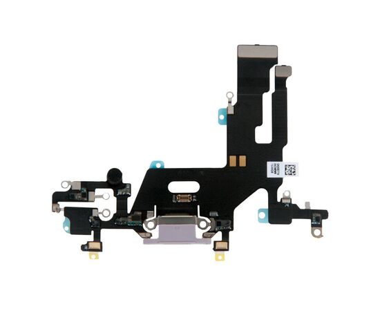 Шлейф зарядки нижний iPhone 11 фиолетовый / 821-02037 / разбор
