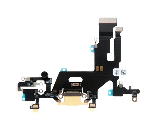 Шлейф зарядки нижний iPhone 11 желтый / 821-02037 / разбор