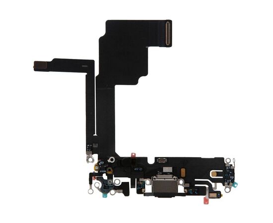 Шлейф зарядки нижний iPhone 15 Pro черный / 821-04457-09 / разбор