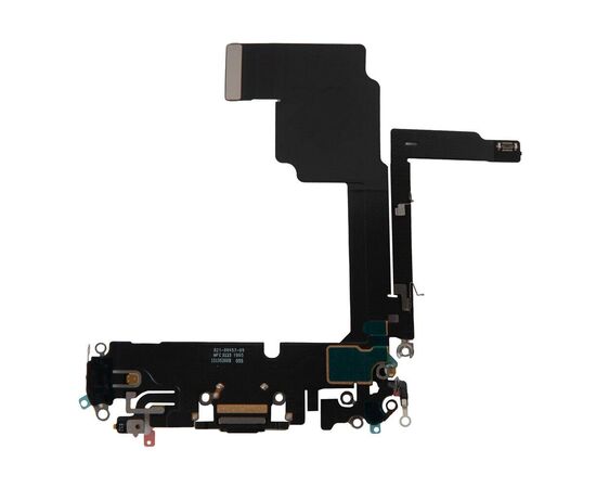 Шлейф зарядки нижний iPhone 15 Pro черный / 821-04457-09 / разбор, изображение 2