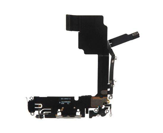 Шлейф зарядки нижний iPhone 15 Pro белый / 821-04457-09 / разбор, изображение 2