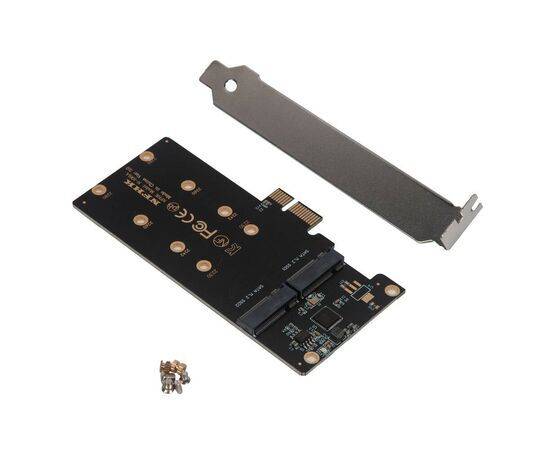 Плата расширения на 2 порта SSD M.2 SATA в разъем PCIe x1 / NFHK N-1061A-4U, изображение 3
