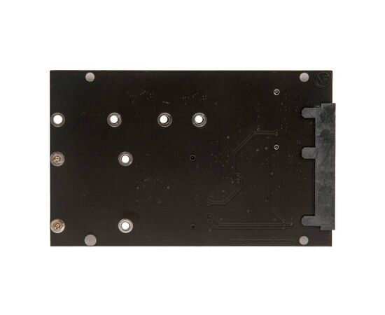 Переходник для SSD M.2 SATA / mSATA для установки в разъем 2.5 SATA3 / NFHK N-2513 Black, изображение 2