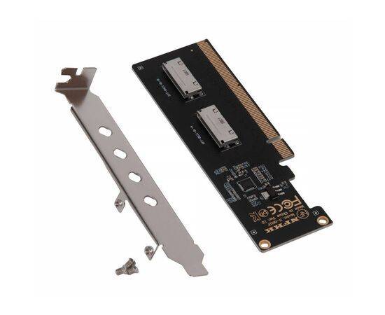 Плата расширения на 2 порта Oculink SFF-8611-8i в разъем PCIe x16 / NFHK N-8611F, изображение 2