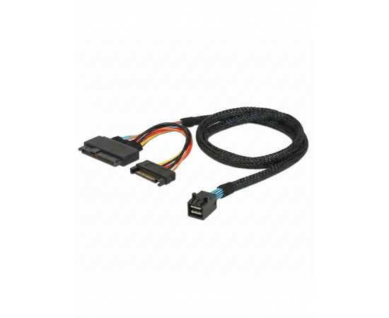 Кабель Mini-SAS HD SFF-8643 — U.2 SFF-8639 с питанием SATA / 0.5м