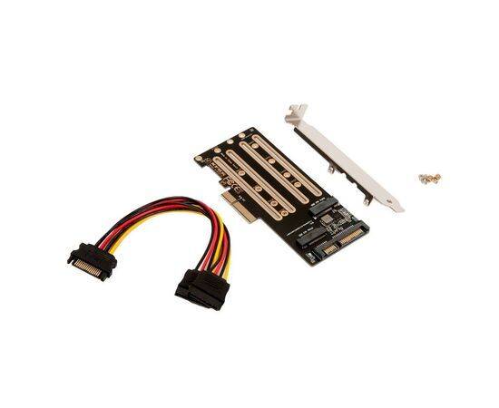 Плата расширения для SSD M.2 SATA / M.2 NVMe / SATA3 в разъем PCIe x4 / NFHK N-NGFF-P-4U, изображение 3