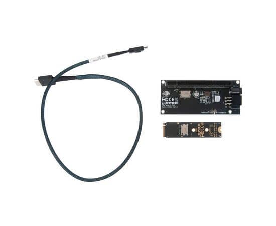 Переходник для SFF-8612 Oculink в M.2 NVMe eGPU + плата с доп питанием и разъемом PCIe x16 и SFF-8611 + кабель данных / NFHK N-8611Y-A N-PU01