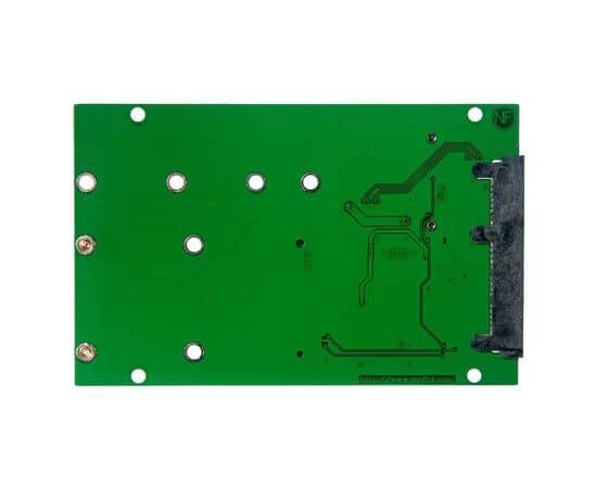 Переходник для SSD M.2 SATA / mSATA для установки в разъем 2.5 SATA3 / NFHK N-HS2512 V2, изображение 3