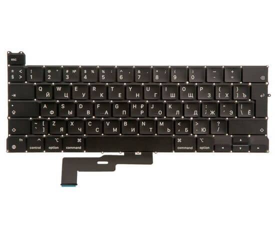 Клавиатура MacBook Pro 13 Retina M1 M2 A2338 Late 2020 Mid 2022 Г-образный Enter RUS РСТ / OEM