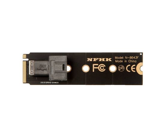 Переходник с M.2 NVMe на PCIe 4.0 16x по интерфейсу SFF-8643 / NFHK N-8643F / N-8643X, изображение 3