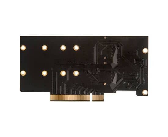 Плата расширения на 2 порта SSD M.2 NVMe в разъем PCIe x8 / NFHK N-R08C, изображение 3