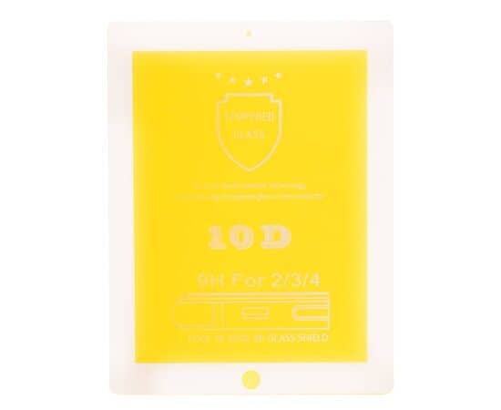 Защитное 9H стекло 10D iPad / iPad 2 / iPad  3 / iPad 4 / белый