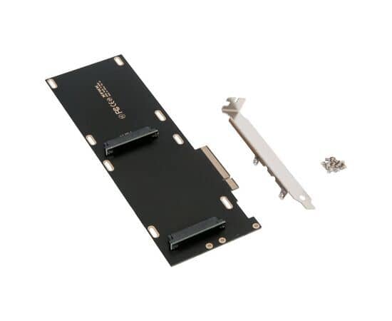 Плата расширения на 2 порта U.2 SFF-8639 на разъем PCIe x8 / NFHK N-8639F, изображение 2