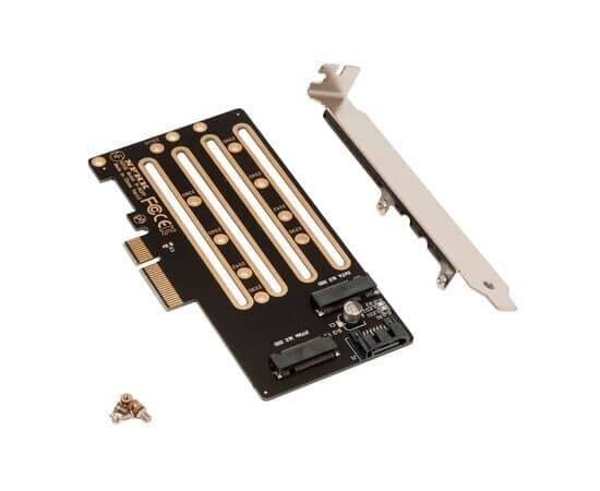 Плата расширения для SSD M.2 SATA / M.2 NVMe / SATA3 data в разъем PCIe x4 / NFHK N-NGFF-4U, изображение 3