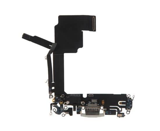 Шлейф зарядки нижний iPhone 15 Pro белый / 821-04457-09 / разбор