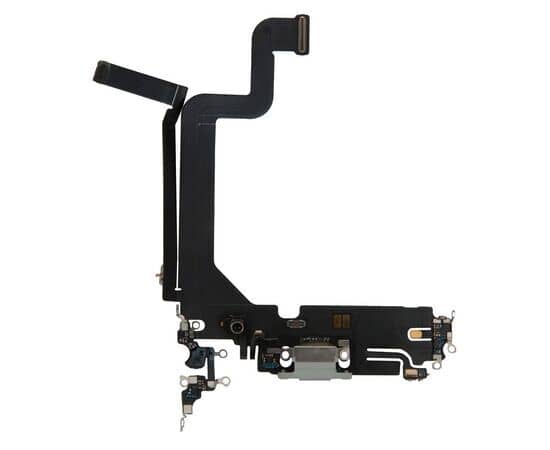 Шлейф зарядки нижний iPhone 14 Pro Max белый / 821-03832 / разбор