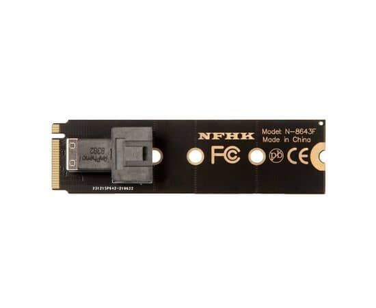 Переходник с M.2 NVMe на PCIe 4.0 16x по интерфейсу SFF-8643 / NFHK N-8643F / N-8643X, изображение 5