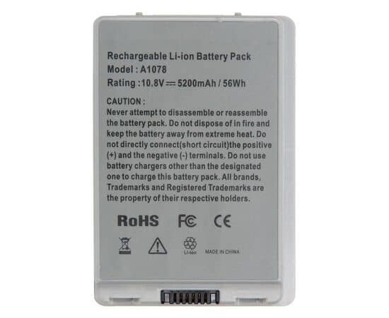 Аккумулятор PowerBook G4 15 A1138 56Wh 10.8V A1078 / 661-4200 / AA, изображение 2