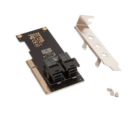 Плата расширения НП на 2 порта SATA/SAS SFF-8643 в разъем PCIe x8 / NFHK N-8643B, изображение 3
