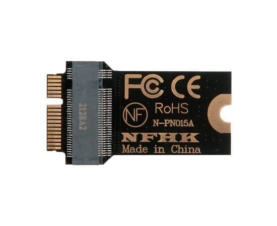 Переходник для SSD M.2 NVMe разъем Wi-Fi / Bluetooth MacBook 2013 - 2017 / NFHK N-PN015A