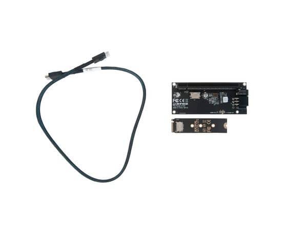 Переходник для SFF-8612 Oculink в M.2 NVMe eGPU + плата с доп питанием и разъемом PCIe x16 и SFF-8611 + кабель данных / NFHK N-8611C N-PU01
