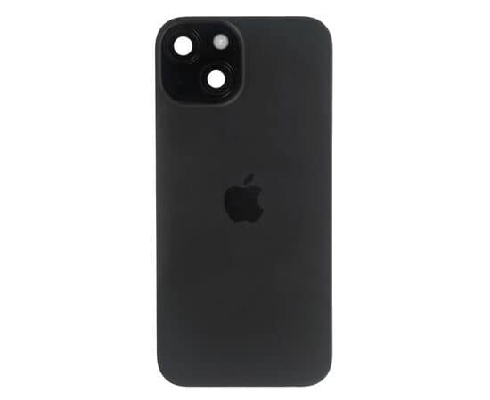 Задняя крышка в сборе с беспроводной зарядкой и шлейфами iPhone 15 черный / разбор