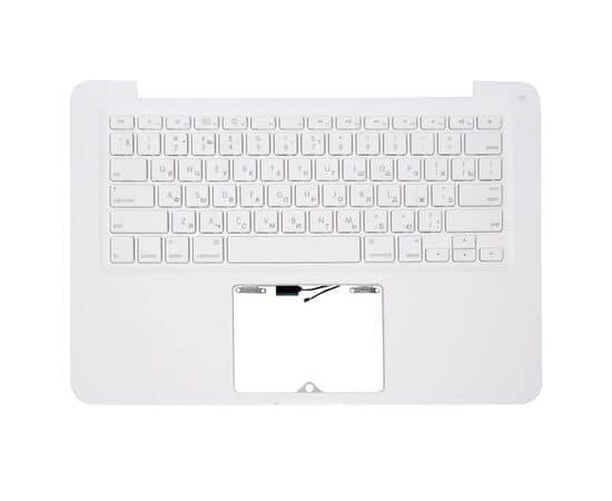 Топкейс с клавиатурой прямой Enter US русская гравировка MacBook 13 A1342 Late 2009 Mid 2010 / 661-5590 661-5396
