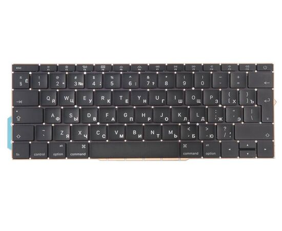 Клавиатура MacBook Pro 13 Retina A1708 Late 2016 Mid 2017 Г-образный Enter UK с русской гравировкой