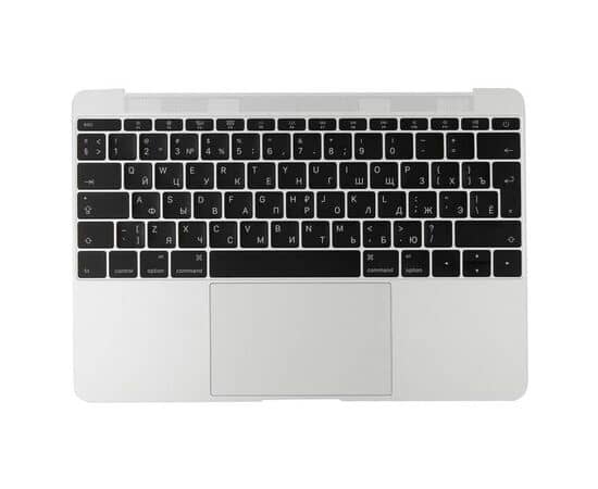 Топкейс с клавиатурой RUS РСТ и трекпадом MacBook 12 Retina A1534 Early 2015 Silver 661-02243 / AASP