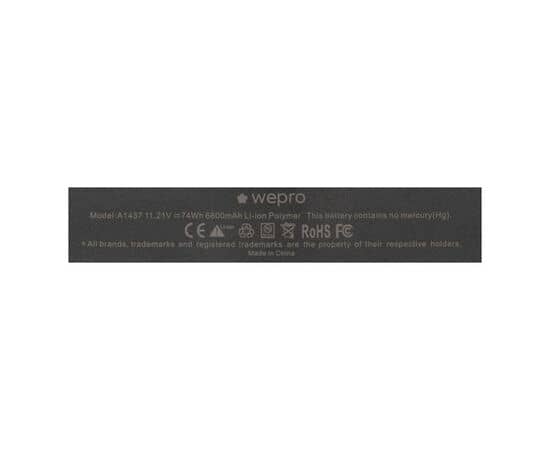 Аккумулятор WEPRO MacBook Pro 13 Retina A1425 / 6600mAh A1437 стандартной ёмкости, изображение 5