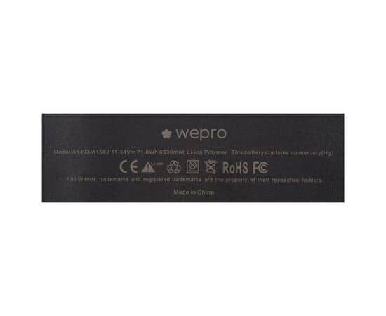 Аккумулятор WEPRO MacBook Pro 13 Retina A1502 / 6400mAh A1493 A1582 стандартной ёмкости, изображение 2