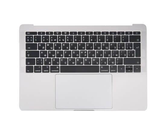 Топкейс с клавиатурой RUS РСТ трекпадом и АКБ A1713 MacBook Pro 13 Retina A1708 Late 2016 Silver 661-07947 / AASP
