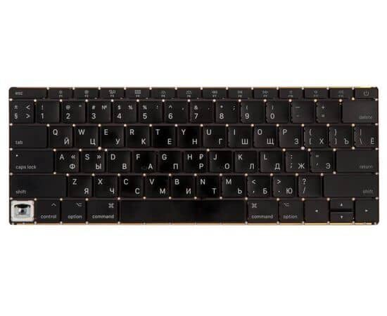 Донор клавиатуры MacBook 12 Retina A1534 Mid 2017 прямой Enter RUS РСТ