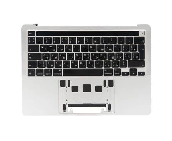 Топкейс с клавиатурой RUS РСТ и АКБ A2171 MacBook Pro 13 A2338 Silver / Б/У клавиатура после залития