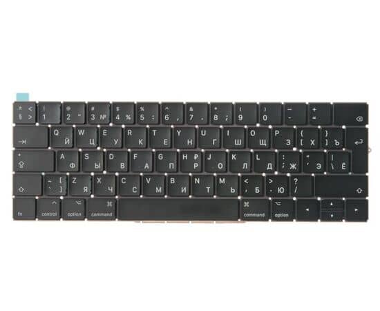 Клавиатура MacBook Pro 13 15 Retina Touch Bar A1706 A1707 Late 2016 Mid 2017 Г-образный Enter RUS РСТ