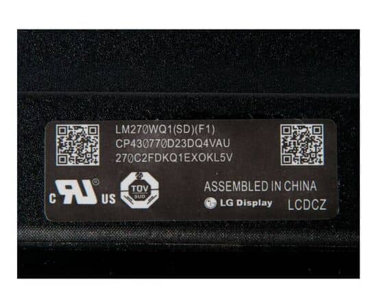 Матрица LM270WQ1 (SD)(F1) iMac 27 A1419 Late 2012 Late 2013 со стеклом / LG / класс B, изображение 2
