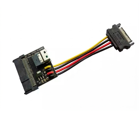 Кабель SlimSAS SFF-8654 4i — U.2 SFF-8639 с питанием SATA