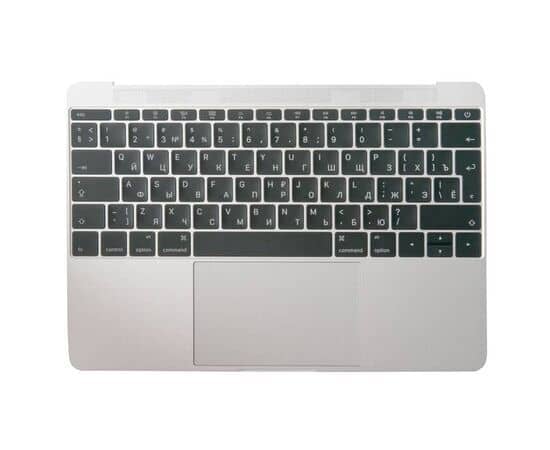 Топкейс с клавиатурой RUS РСТ и трекпадом MacBook 12 Retina A1534 Early 2016 Silver 661-04881 / AASP
