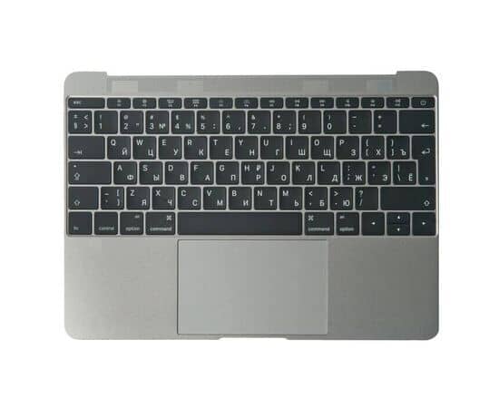 Топкейс с клавиатурой RUS РСТ и трекпадом MacBook 12 Retina A1534 Early 2016 Space Gray 661-04882 / AASP