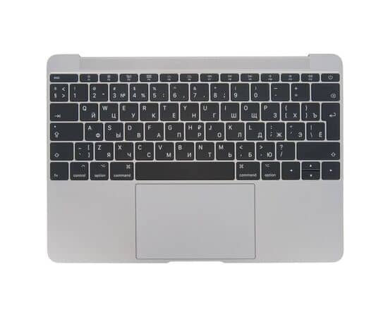 Топкейс с клавиатурой RUS РСТ и трекпадом MacBook 12 Retina A1534 Mid 2017 Space Gray 661-06793 / AASP