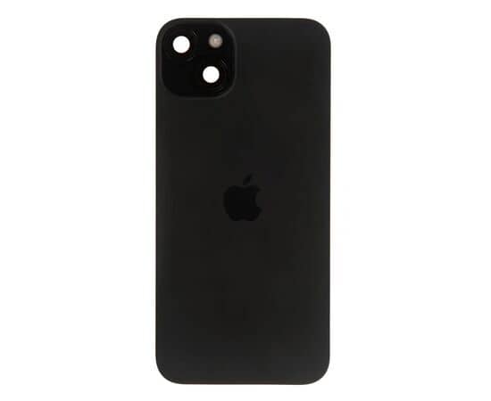 Задняя крышка в сборе с беспроводной зарядкой и шлейфами iPhone 15 Plus черный / разбор