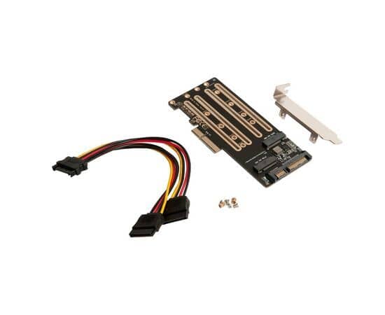 Плата расширения для SSD M.2 SATA / M.2 NVMe / SATA3 в разъем PCIe x4 / NFHK N-NGFF-P-2U, изображение 3