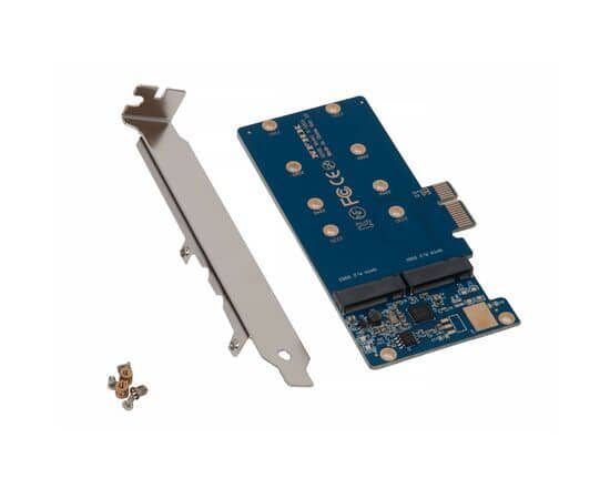 Плата расширения на 2 порта SSD M.2 SATA в разъем PCIe x1 / NFHK N-582A, изображение 3
