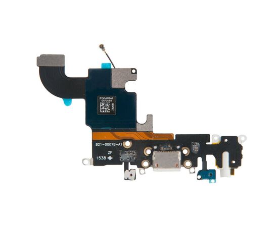 Шлейф зарядки нижний с аудио iPhone 6S белый / 821-00078 / AAA, изображение 2