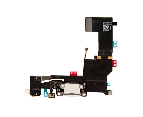 Шлейф зарядки нижний с аудио iPhone 5S белый / 821-1667
