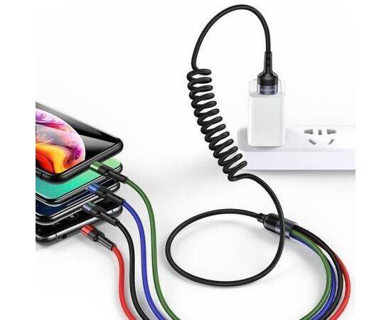 Кабель разветвитель / USB ↔ 2 Lightning - Type-C - Micro USB / USAMS US-SJ349 U26 / 1.5m, изображение 5