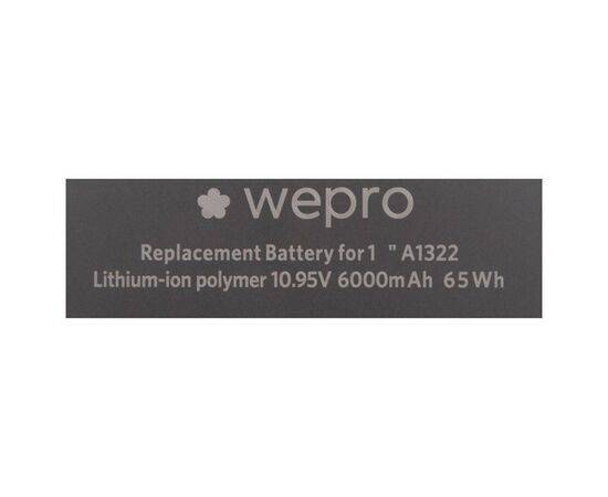 Аккумулятор WEPRO MacBook Pro 13 A1278 / 6800mAh A1322 повышенной ёмкости, изображение 3